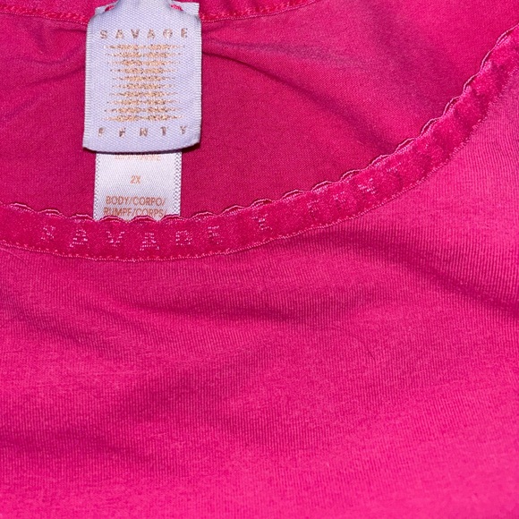 Savage X Fenty Fuchsia Crop Top - Picture 2 of 3